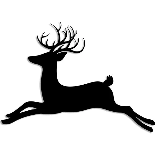 Magnet Christmas Decoration Baby Running Deer Wall Room Home Accessories Wood Table 50x36 cm