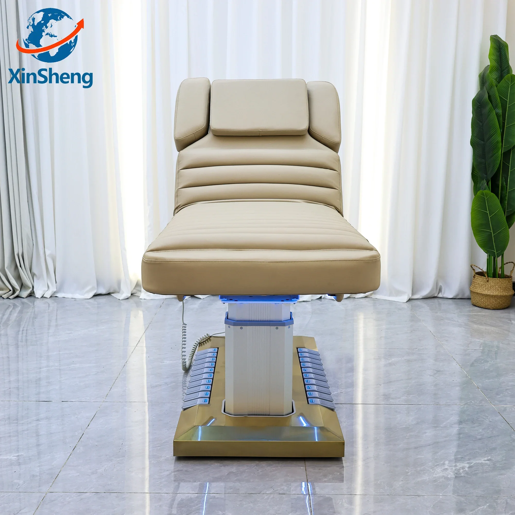 XinSheng الكهربائية للطي الوجه سبا السرير العلاج المائي طاولة التدليك صالون رمش كرسي قابل للتعديل العناية بالجمال متجر الأثاث #5