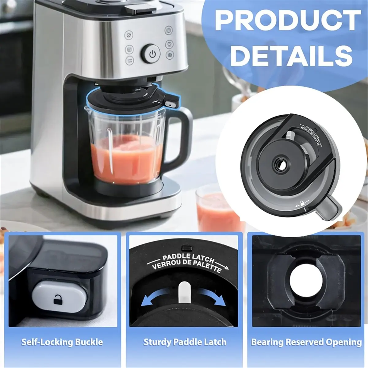 useful Outer Bowl Lid Compatible with Ninja NC301 Ice Cream Maker for NC299AMZ/ NC301/ NC300 Series Reusable Replacement Parts