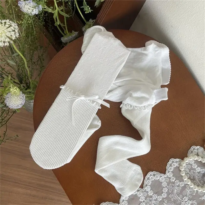 C63C جوارب طويلة ضيقة للفتيات الصغيرات للأطفال من سن 3 إلى 8 سنوات، جوارب قابلة للتمدد #4