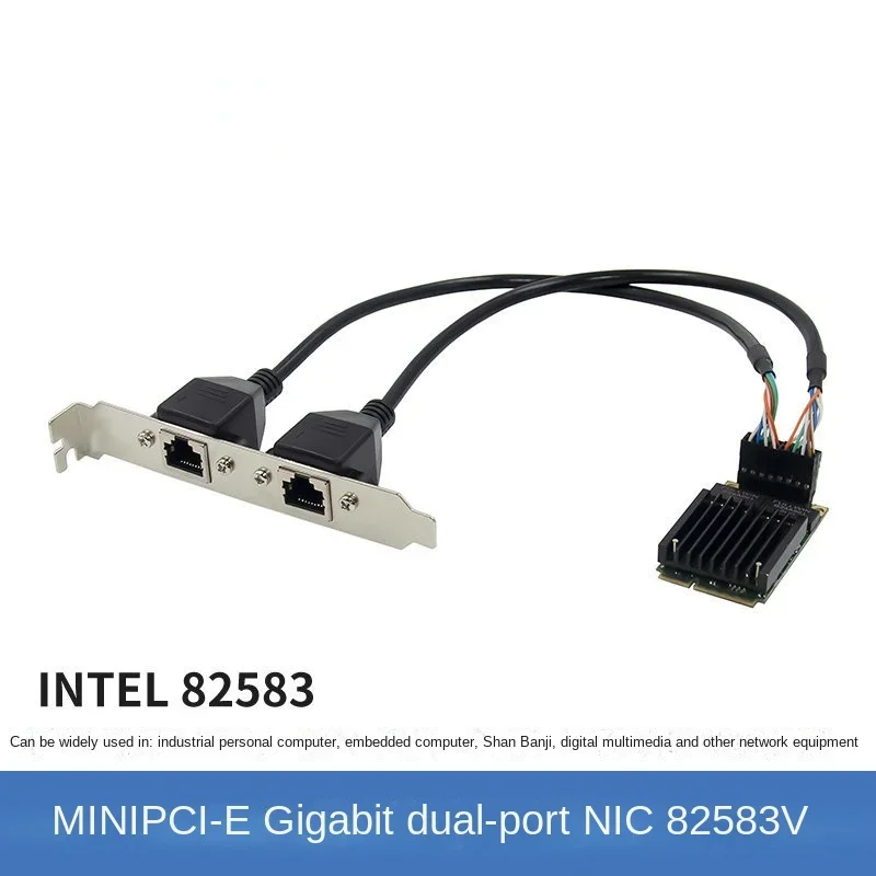 Mini PCIe Gigabit Ethernet NIC 82583V Dual Electrical Port Industrial Control Network Device Adapter