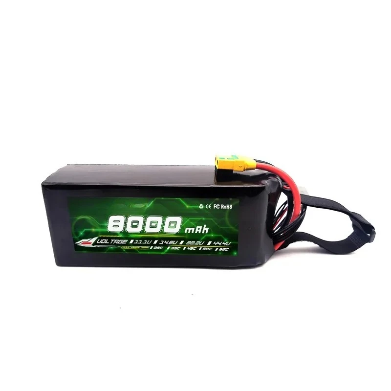 8Ah 2/3/4/5/6S 35C 7.4V/11.1V/14.8V/18.5V/22.2V High Pressure Lipo Battery for Competitive Drones Airplane FPV Low Temperature