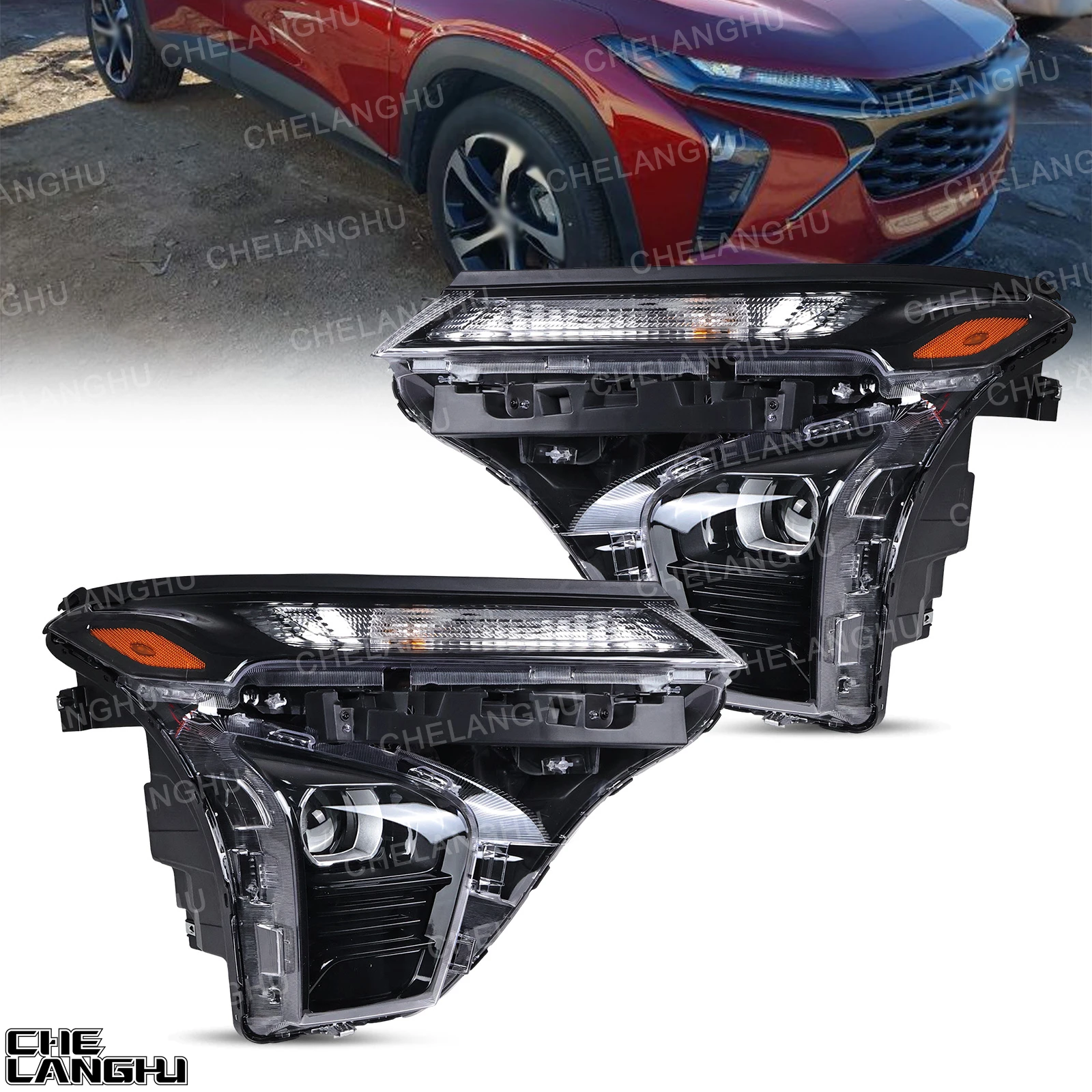 For Chevrolet TRAX 2024 2025 2026 Car accessories Front 8 Pin LED HeadLight HeadLamp Turn Signal