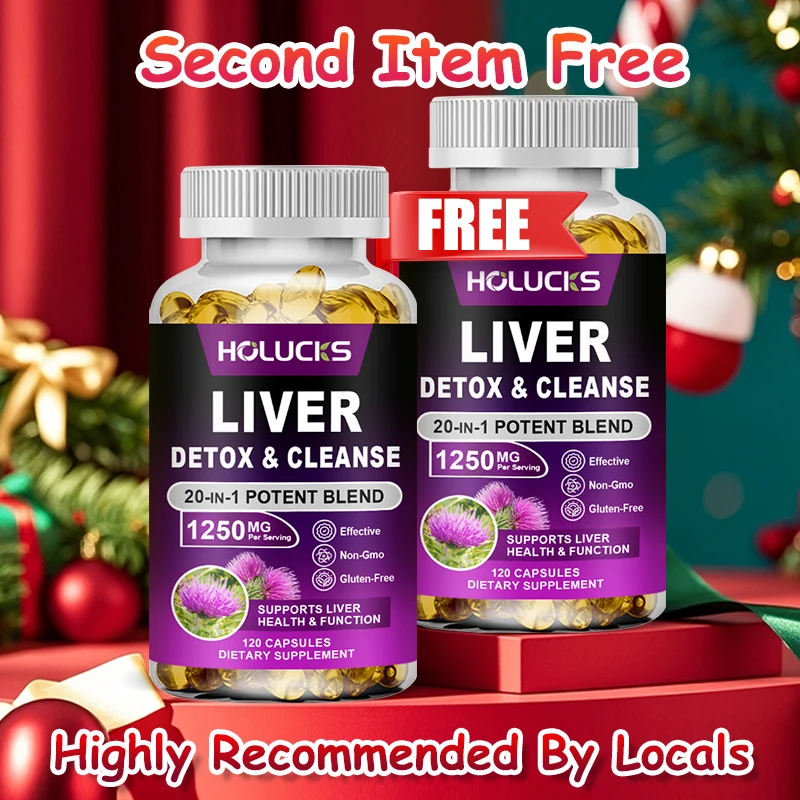 

Advanced Liver Detox & Cleanse Supplement, with Milk Thistle, for Gentle Detox, Improves Energy, Metabolism & Overall Wellness