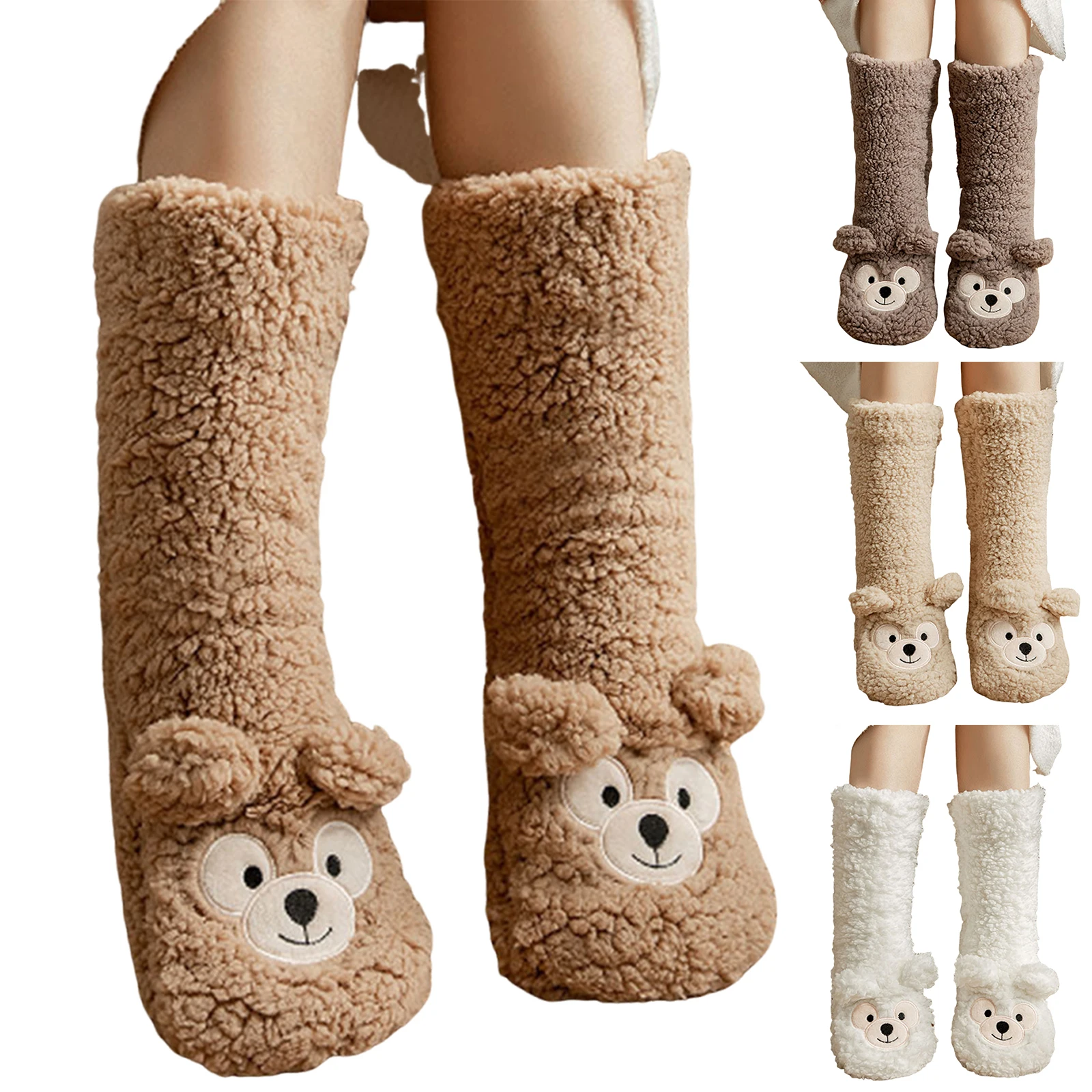 

Женские зимние носки-тапочки, домашние тапочки для взрослых, домашние утепленные флисовые зимние носки - носки из овечьей шерсти