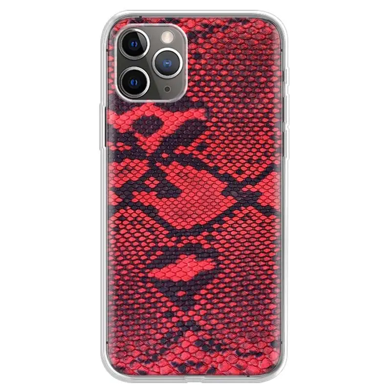 Pink Snake Skin DIY Printing Drawing Phone Case For Apple iPhone 11 13 14 15 16 12 Pro Max SE X XR XS 7 8 Plus Pattern Soft TPU 