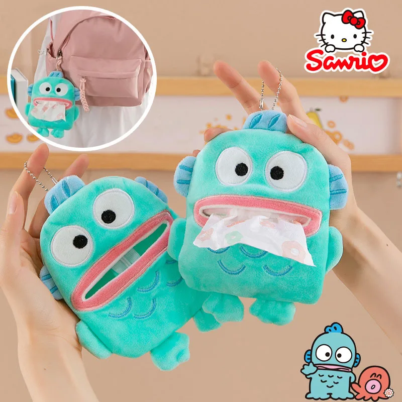 

Sanrio Hangyodon Tissue Box Cartoon Cute Portability Stuffed Plush Tissue Cover Dining Living Room Tissue Box Car Decorations