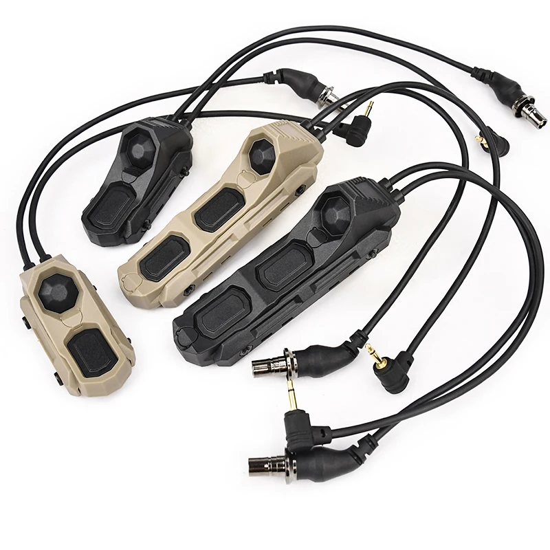 WADSN Tactical UN AXON Remote Wire Control Dual Function Pressure Switch Flashlight PEQ NGAL Laser Button SF/2.5/3.5/Crane Plug
