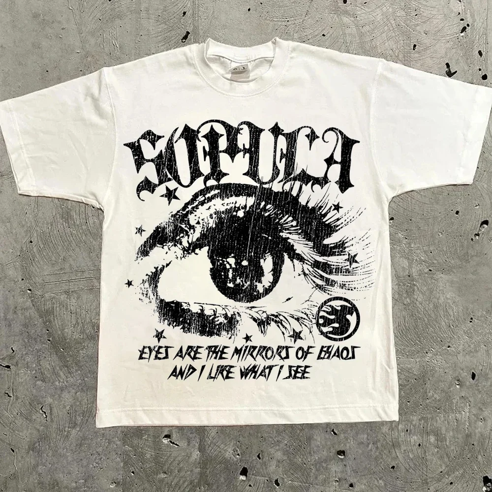 تي شيرت Harajuku مطبوع عليه حروف Y2k تي شيرت للرجال والنساء عالي الشارع كبير الحجم تي شيرت Pro Choice ملابس الشارع الشهير تي شيرت عتيق #5