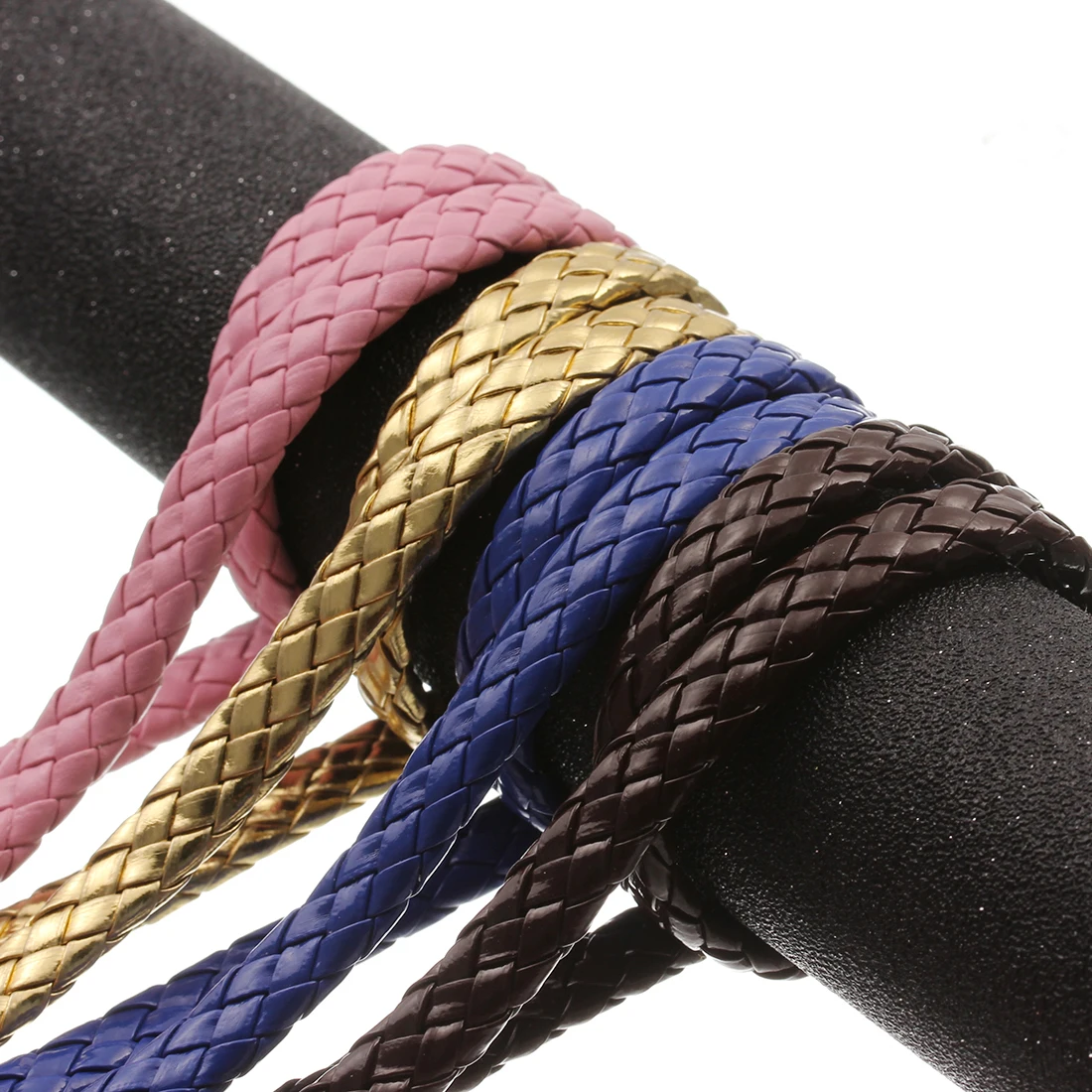 Genuine Cow Leather Braided Thong Cord for DIY Crafts