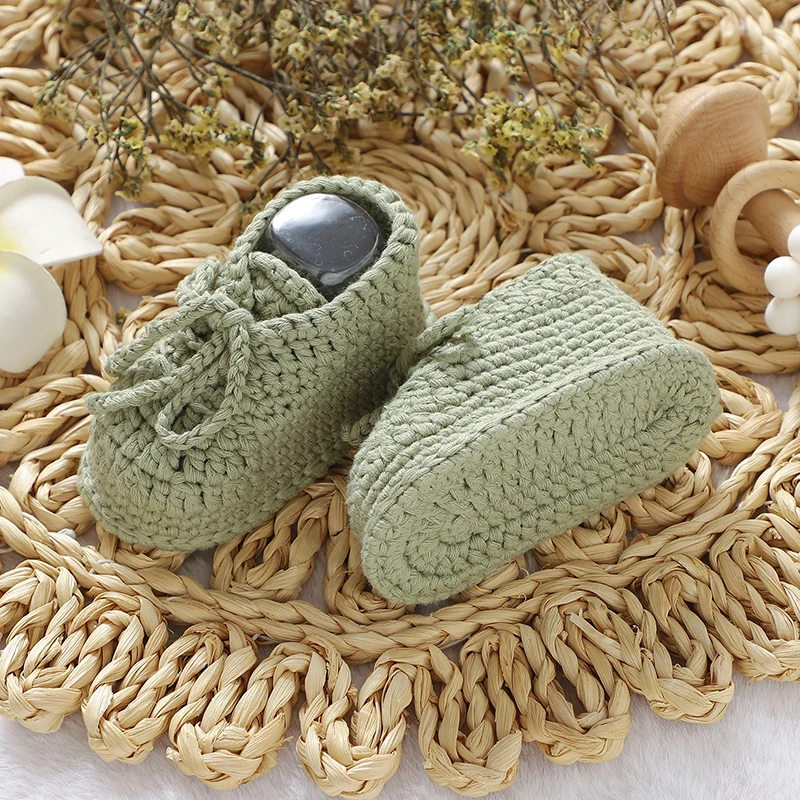 

Newborn Baby Shoes Cotton Knit Toddler Child Footwear 0-18M Clothing Accessories Infant Boy Girl Bed Boots Fashion Solid Bandage