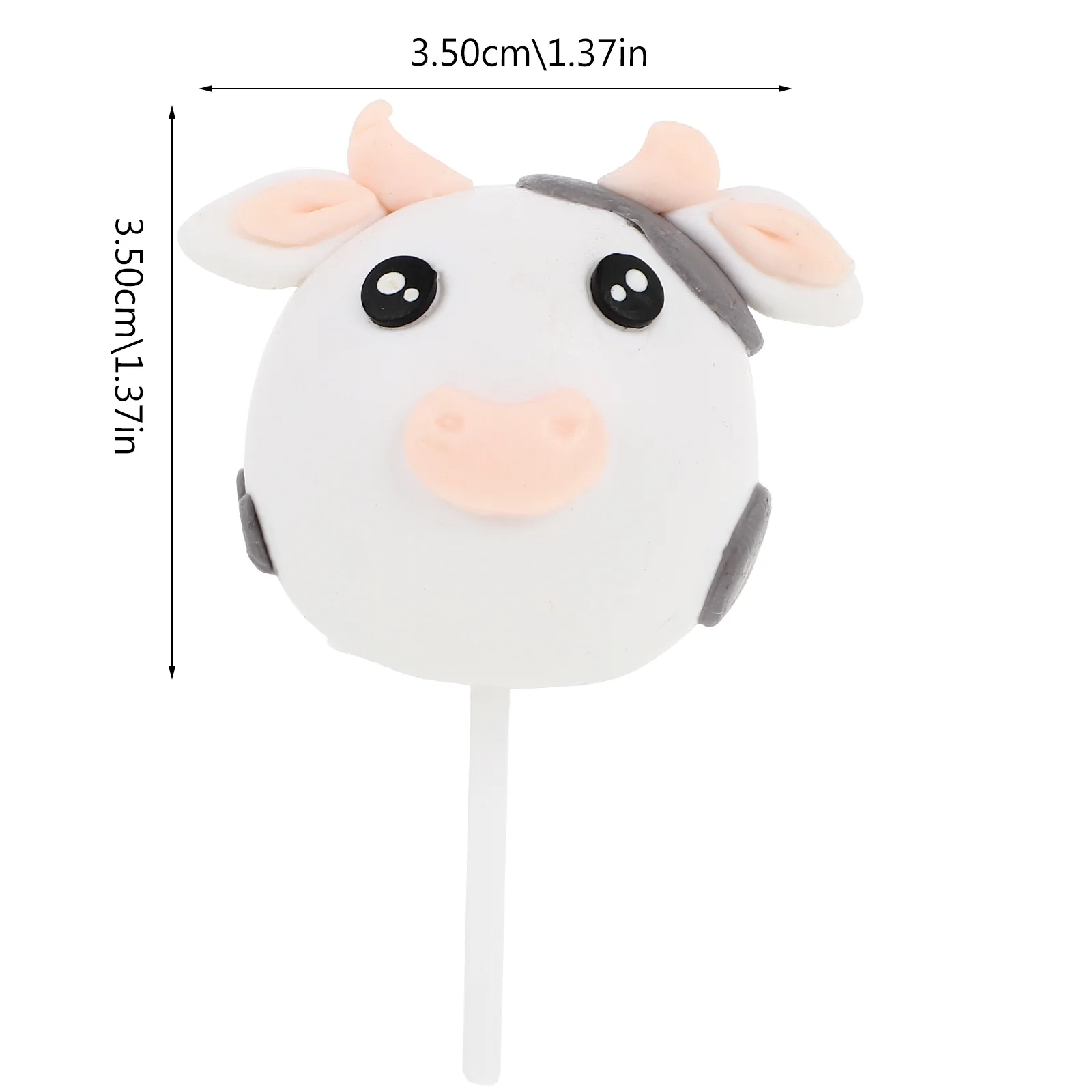 Cow Cake Decoration Happy Birthday Decorations Party Ornament Baby Shower Polymer Clay Dessert Animal