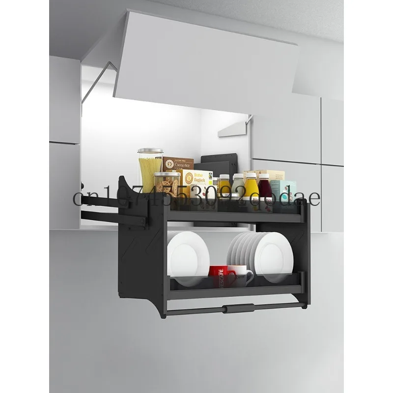 

Hanging cabinet lifting basket kitchen cabinet pull-down seasoning basket top cabinet up and down damping buffer telescopic