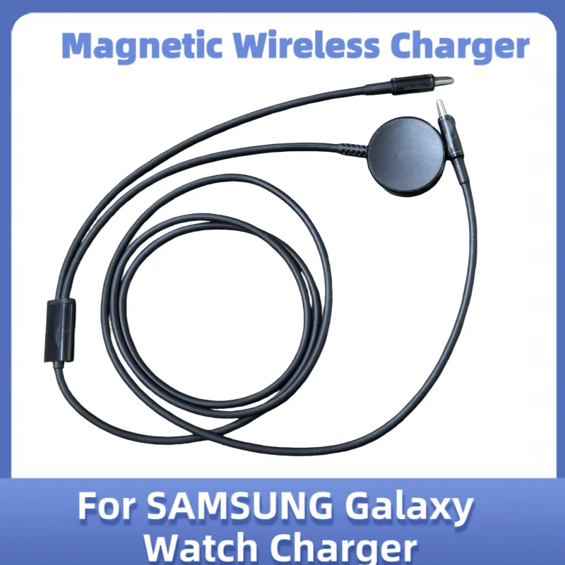 Type-C 2-in-1 Magnetic Wireless Metal Base Charging Cable for Samsung Galaxy Watch 8/7/6/5/5Pro Replacement Smartwatch Charger