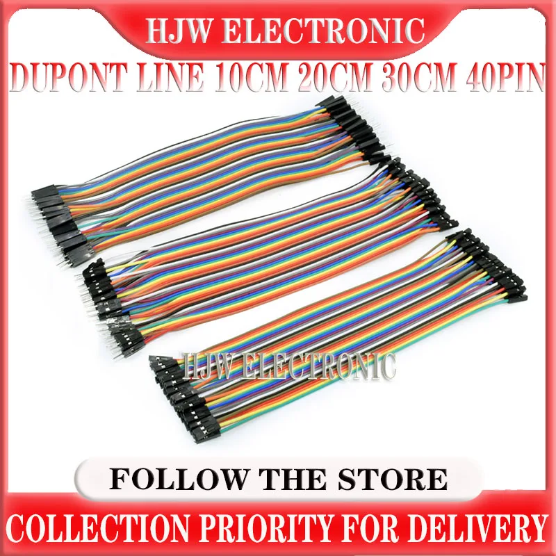 Dupont Line 10CM 20CM 30CM 40Pin Male to Male + Male to Female and Female to Female Jumper Wire Dupont Cable for Arduino DIY KIT