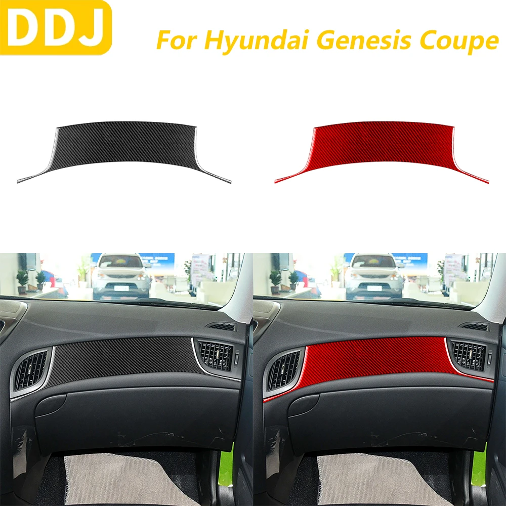 

Для Hyundai Genesis Coupe 2013-2016 углеродное волокно второго пилота панель приборной панели отделка панели автомобильные аксессуары декоративная наклейка