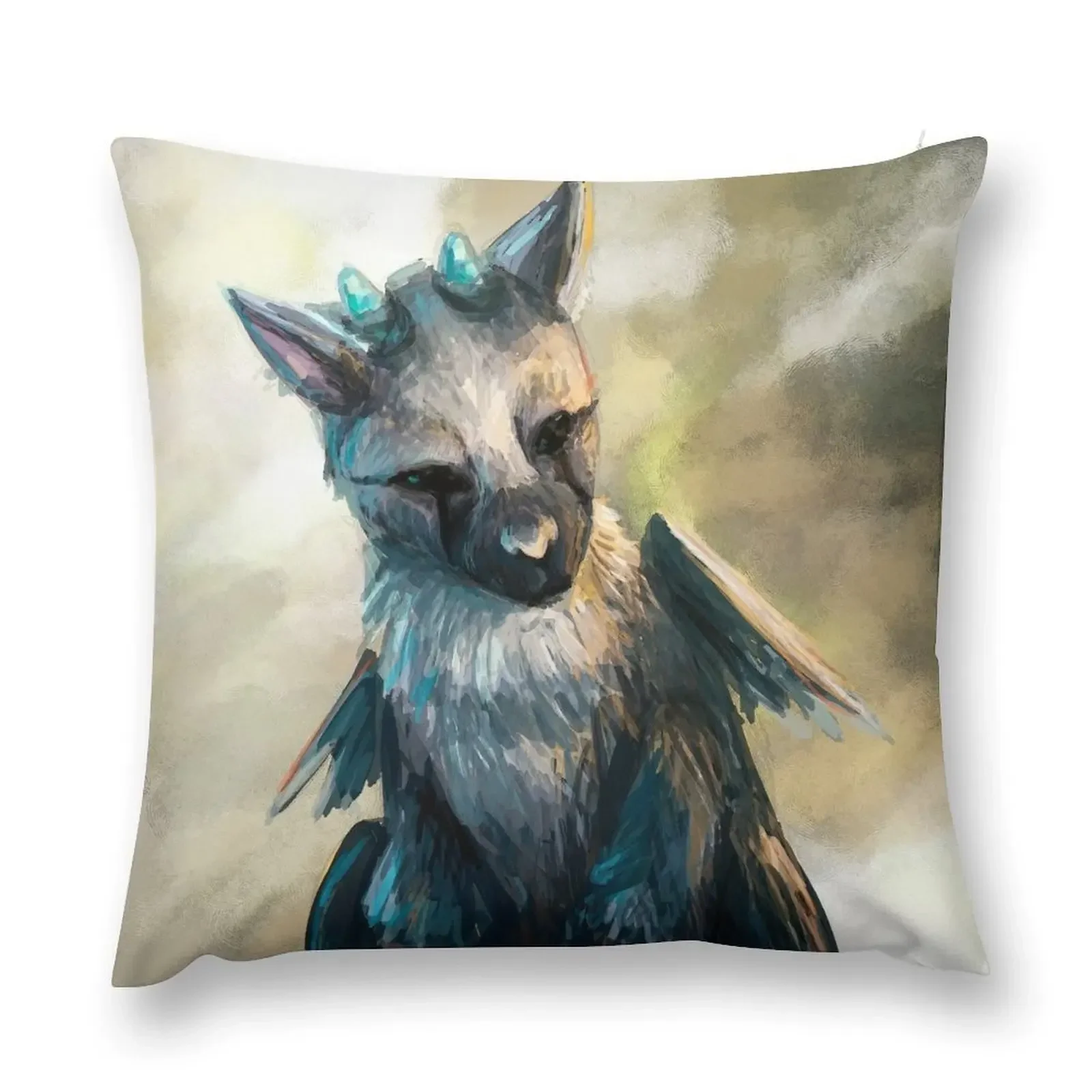 Trico - The Last Guardian Throw Pillow christmas supplies home decor items pillow