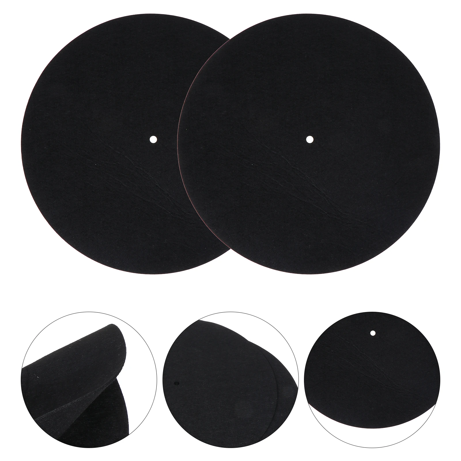 

2Pcs Record Protector Anti Static Felt Mat for Turntable Discs Reducing Vibration Noise Increase Adhesion Premium