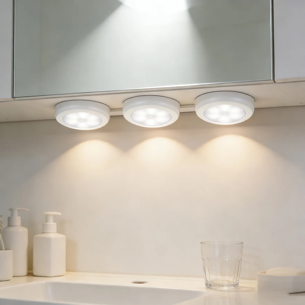 PIR Motion Sensor LED Night Light Battery Powered Night Lamp For Kitchen Cabinet Wardrobe Lamp Staircase Wireless Closet Lights