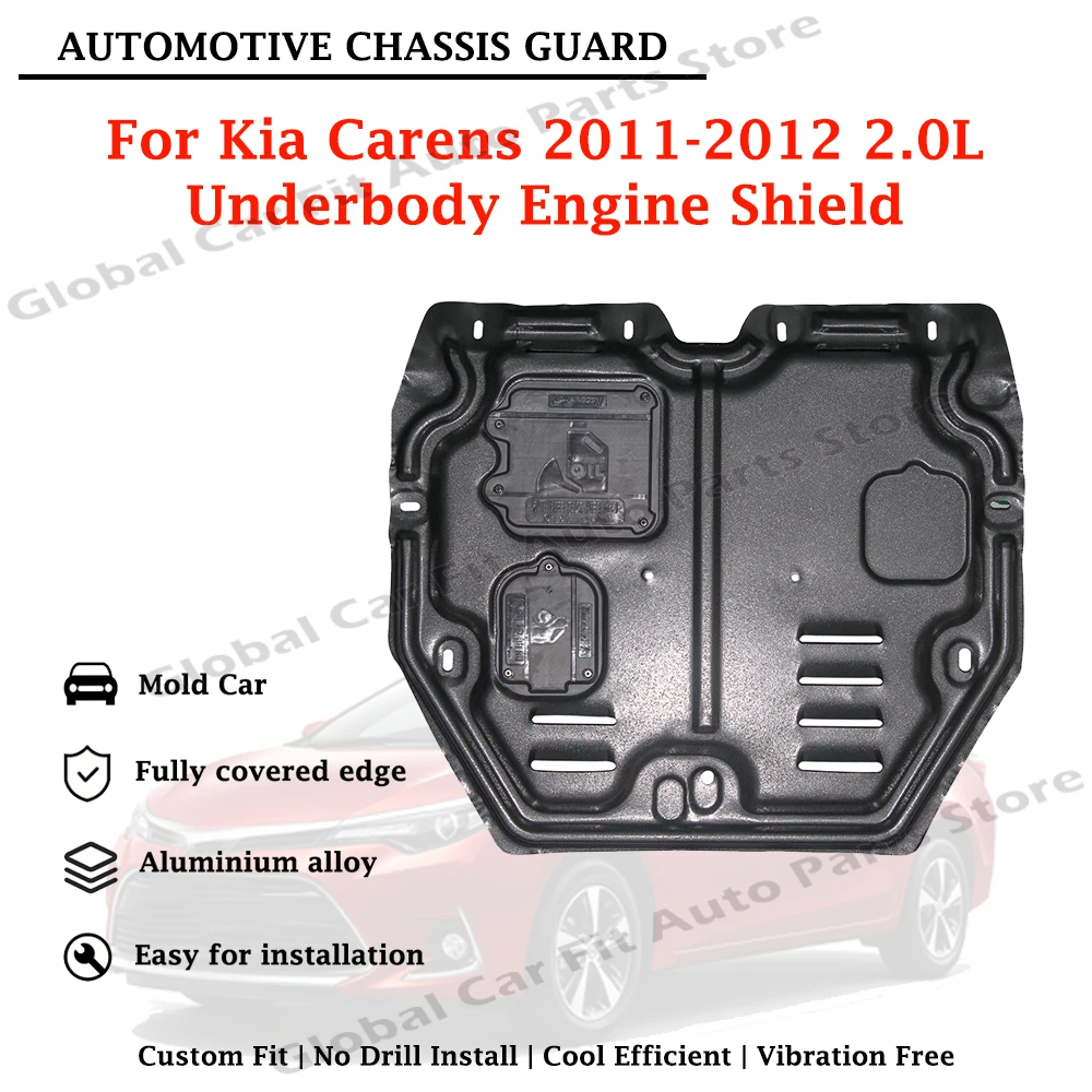 3D Custom Engine Skid Plate Chassis Splash Shield Lower Engine Guard For Kia Carens 2011-2012 2.0L Car Underbody Shield Parts