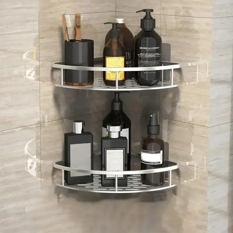 yesNo Drill Wall Mount Bathroom Corner Storage Shelf, Waterproof Shower Organizer Rack for Shampoo Toilet Bathroom Accessories - view 6