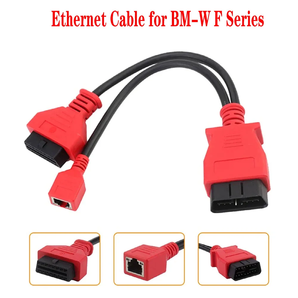 Ethernet Cable for BMW F Series Programming Work with MS908 PRO MS908S Elite IM608 PRO Ultra OBD2 Diag Tools for Autel