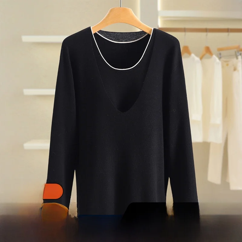 

Loose Women's V-Ne Two-Piece Set Tank Top Outerwear Korean Sle Comfortable Breathable Autumn Sweater by FanaoFenFei