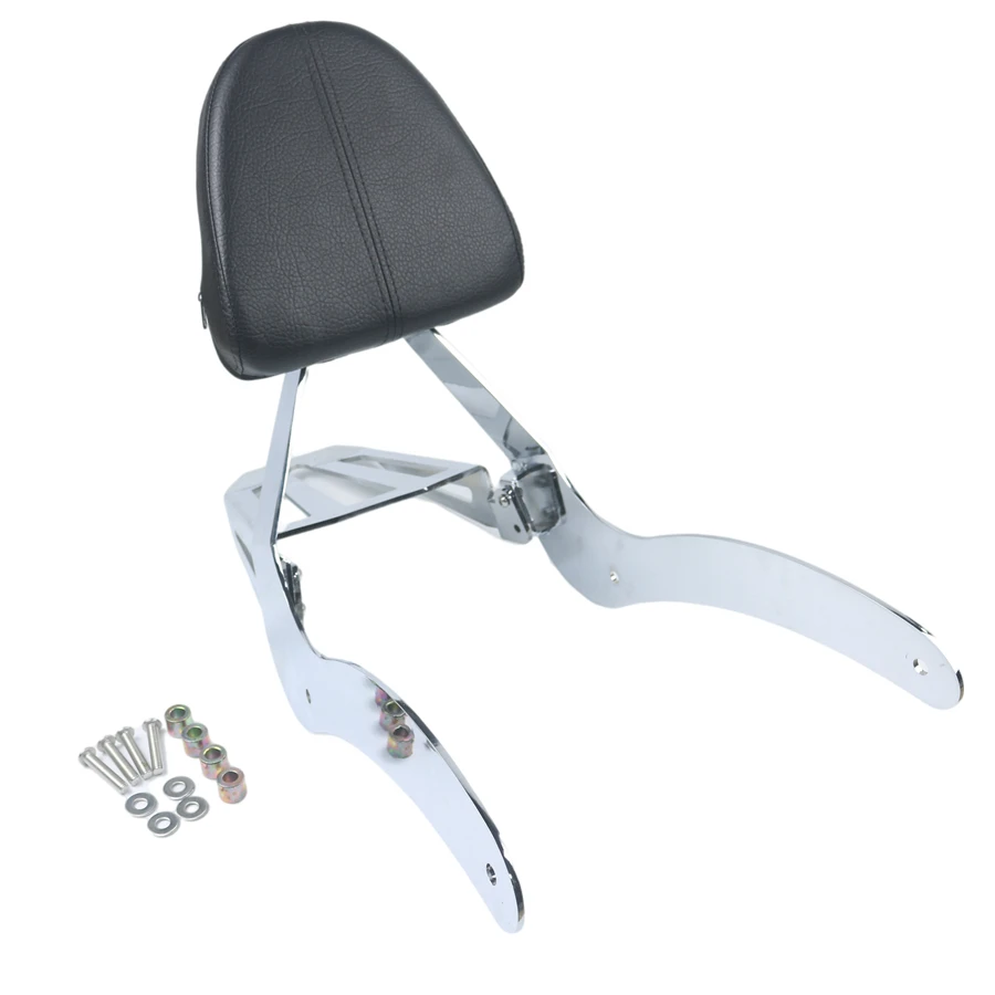 Motorcycle Passenger Backrest Sissy Bar With Detachable Luggage Rack 2-in-1 Fits For Indian Scout Sixty ABS 100th 2015-2023