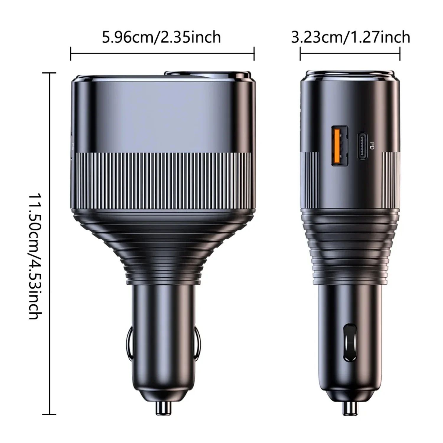 Adaptador do carregador do carro do tipo C, Alta velocidade, detecção esperta da tensão, carregamento rápido, capacidade-apoios, carregamento rápido da bateria, PD45W