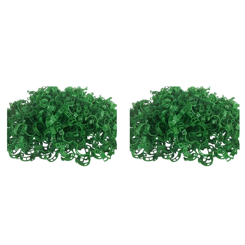 A24P 400 pièces Support pour plantes Clips de jardin pinces à tomates Supports/connexions des plantes/deux/vernés treillis/Cages plante vigne vert