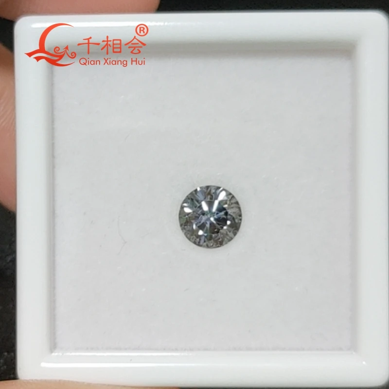 

3mm-12mm Grey Gray Color round Brilliant Cut Moissanite Loose Gem Stone for Jewelry Making