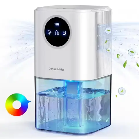 제습기 홈 공기 건조기 1.7L 로맨틱한 다채로운 조명, 타이머 스위치가 있는 침실 사무실용 실내 수분 제거제