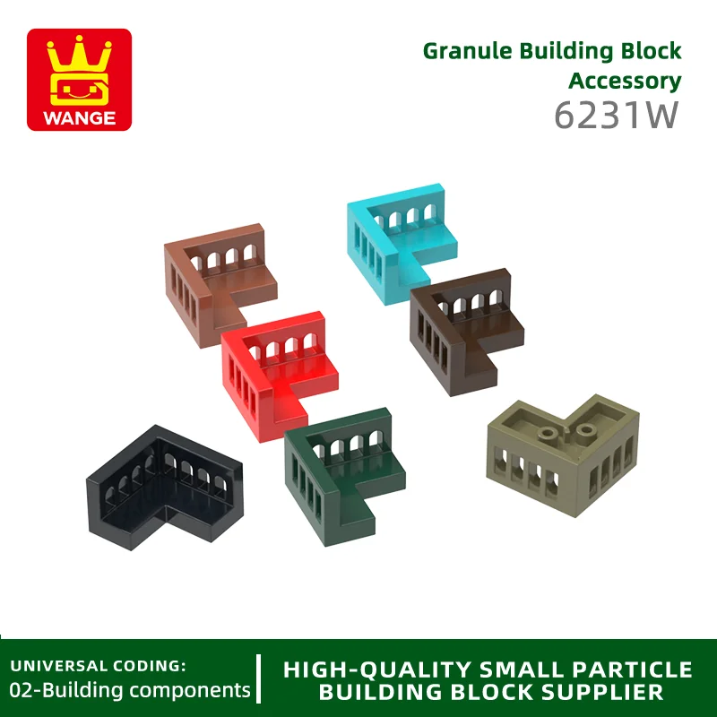 

Wange 135Pcs/Lot 6231W Angle Railing Building Blocks Moc City Accessories Compatible With Assembles Bricks Children Toys Gift