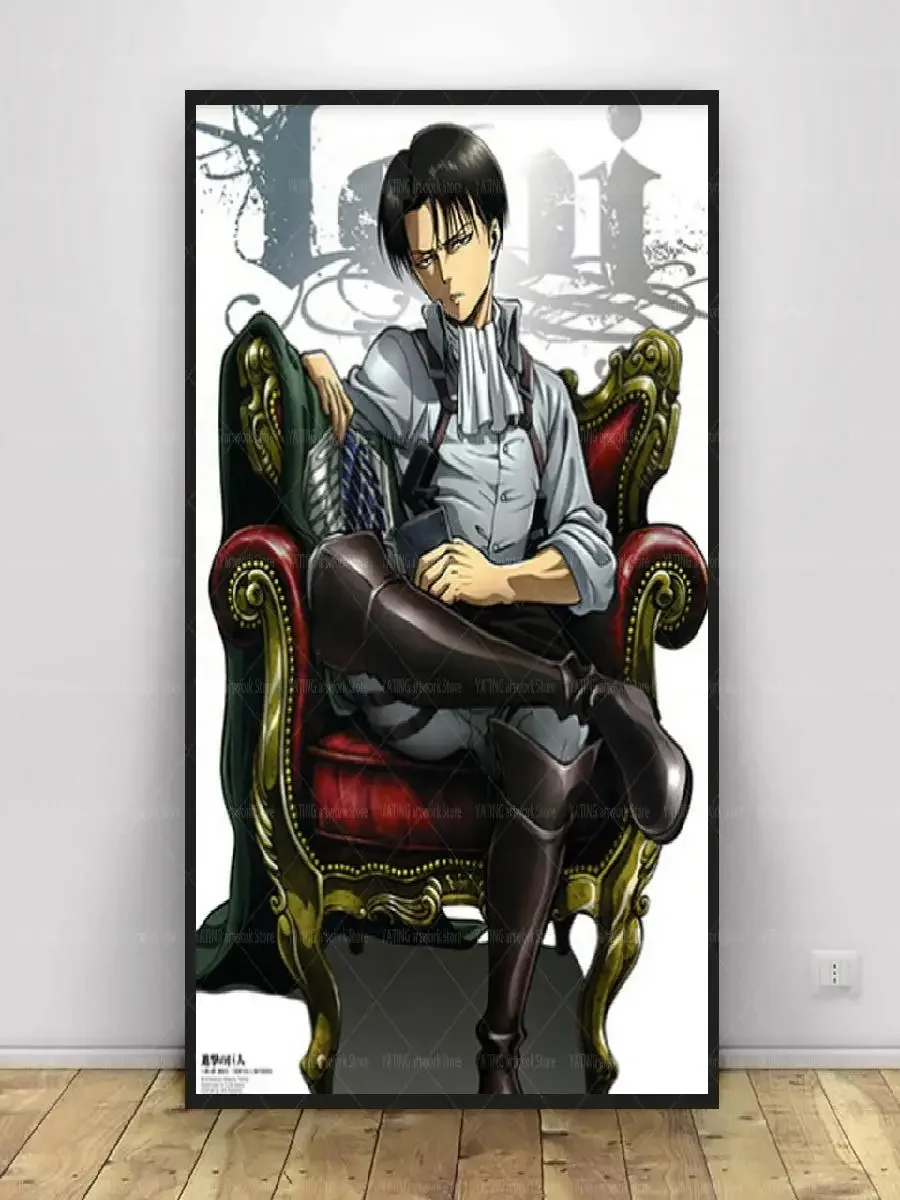 HD طباعة قماش جدار الفن هجوم على تيتان أنيمي المشارك ديكور المنزل الحديث لغرفة المعيشة شخصيات أنيمي اليابانية #2