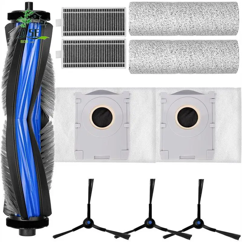 

A05E-10 шт. запасная часть для пылесоса ECOVACS DEEBOT X8 PRO Omni, основная щетка, фильтры HEPA, мешки для пыли, боковые щетки