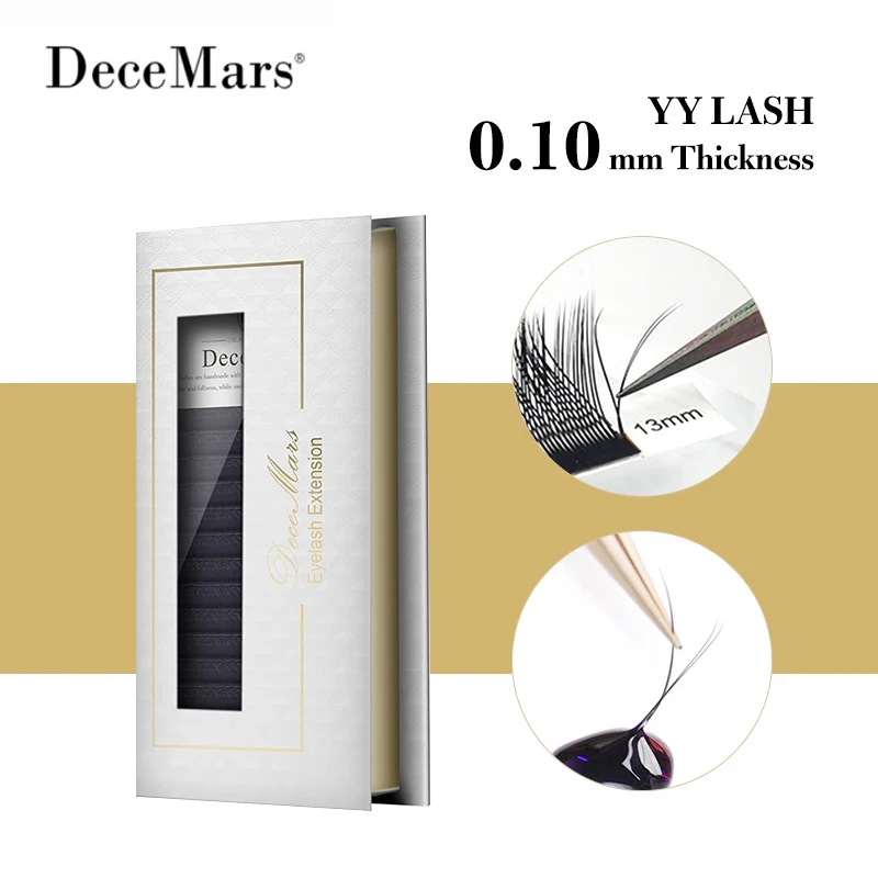 DeceMars 0,10 Dicke YY Wimpernverlängerung für Make-up