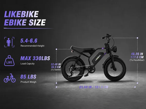20 Inch Fat Tire Electric Bicycle 1500W Peak 32MPH Max Speed Full Suspension Ebike 48V 20Ah UL Certified Battery Shimano 7-Speed Off Road Electric Bike image 8