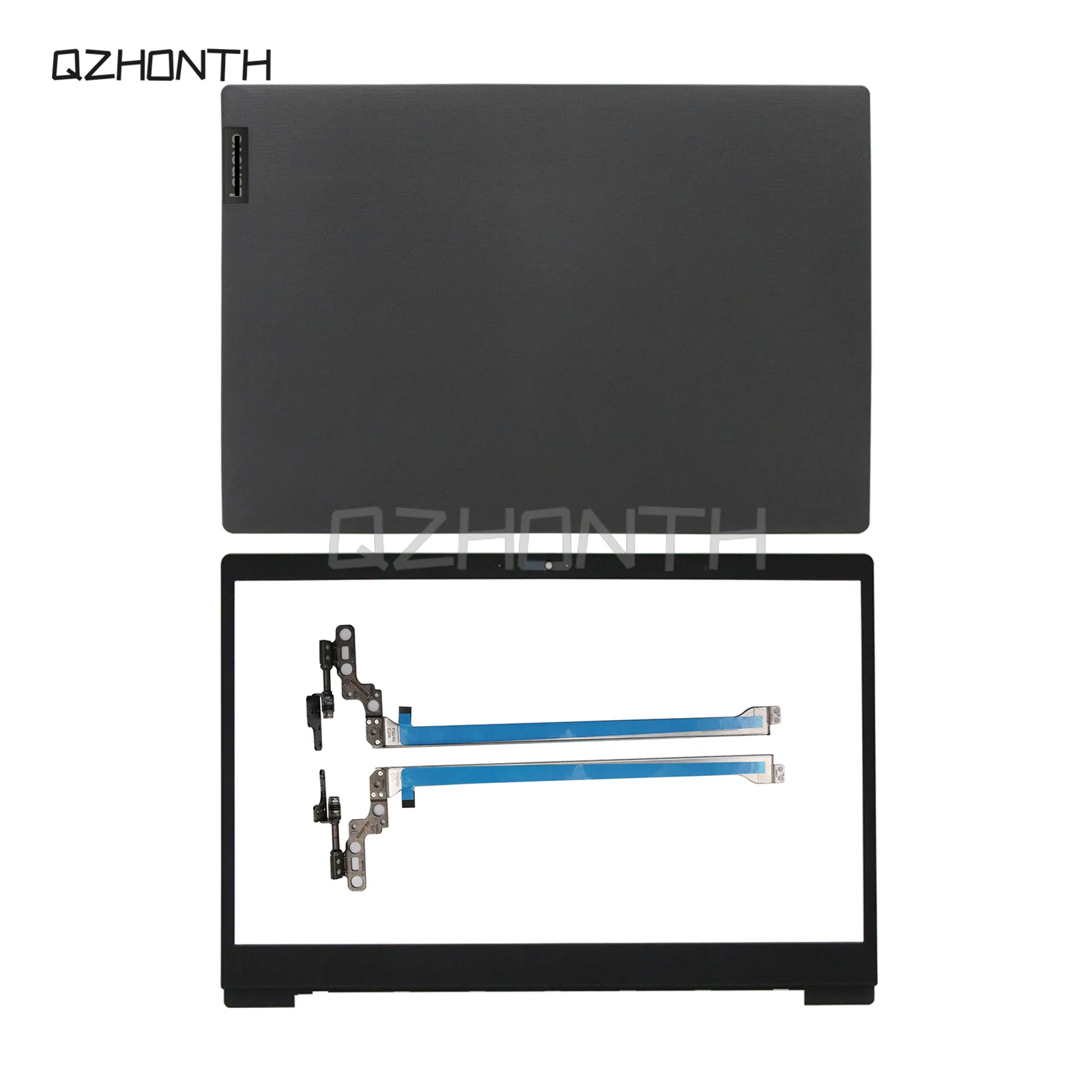 New For Lenovo IdeaPad V15-IWL V15-IGL V15-IIL LCD Back Cover TEX + Front Bezel + Hinges 15.6