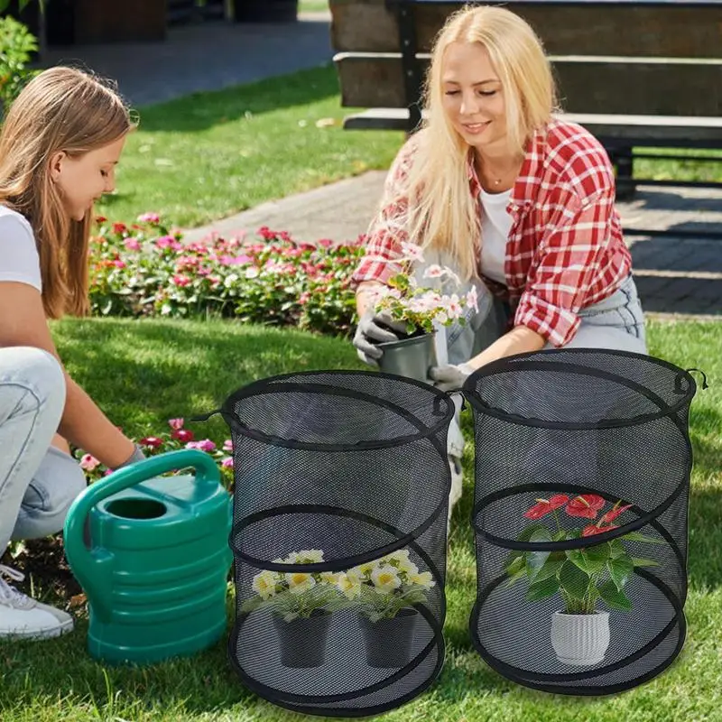 

Plant Cover Net 4X Pop Up Animals Barrier Plant Cover Net Breathable Protector Foldable Enclosure With Stakes For Garden Trees