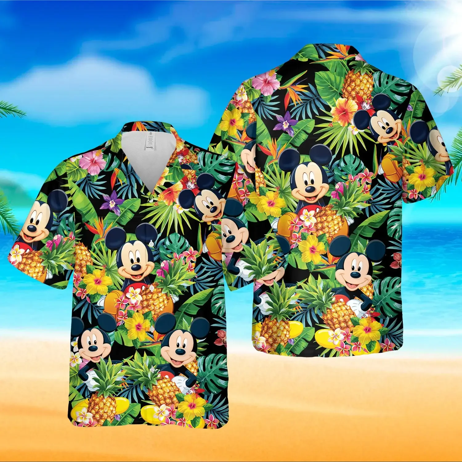 

Disney Hawaiian Shirt Summer Beach Trip Family Wear Men's Clothing Women's Clothing Mickey Mouse