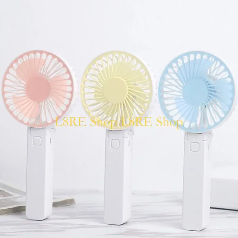 L8RE Handheld Fan Składany wentylator ładowany wentylator mały wentylator kieszonkowy z 3 prędkością wentylator USB do biura na