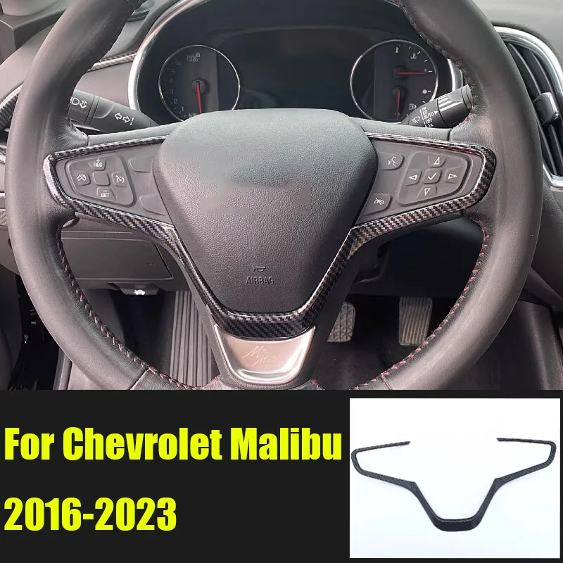 

Carbon Fiber Steering Wheel Sheet Cover Trim Fit For Chevrolet Malibu 2016-2023
