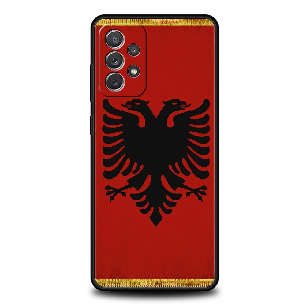 Albania flag Phone Case for Samsung A51 A71 A21S A12 A11 A15 A25 A31 A41 A52 A32 A23 A33 A53 A73 A03S A05S A13 5G A54 A34 Cover