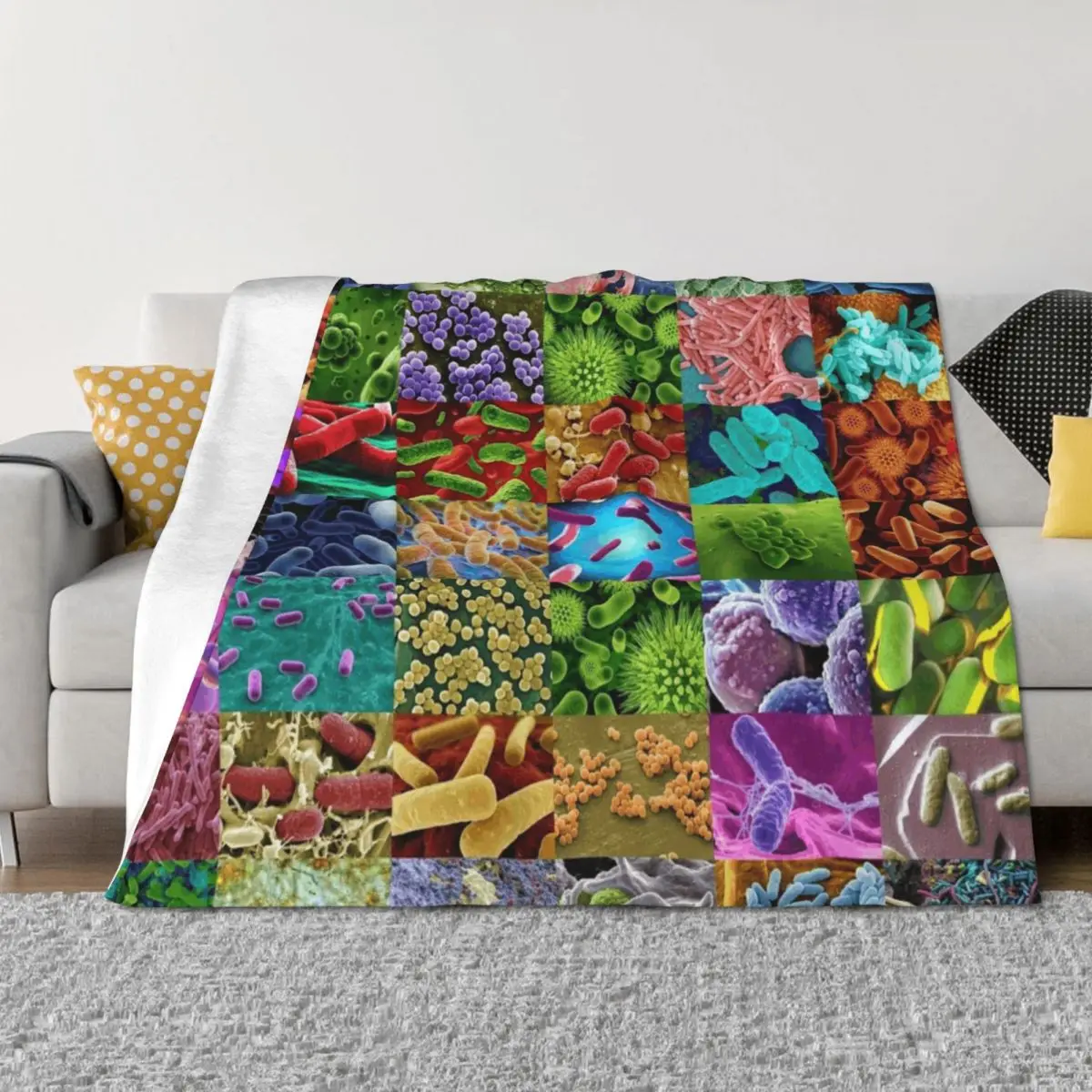 

Bacteria Throw Blanket wednesday Travel valentine gift ideas Weighted Blankets