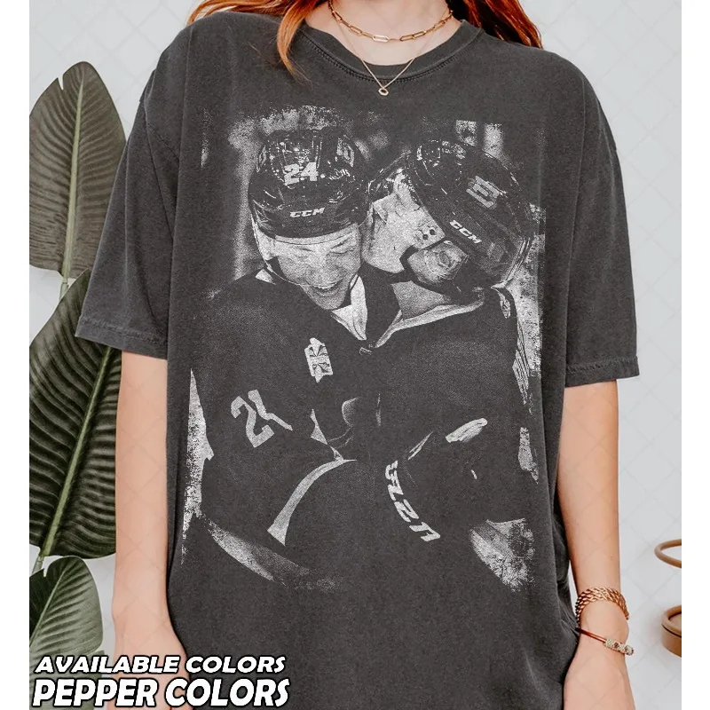 Retro Ice Hockey Pirated Fan T-shirt Summer New Item Suitable for Both Men and Women High Street T-shirt