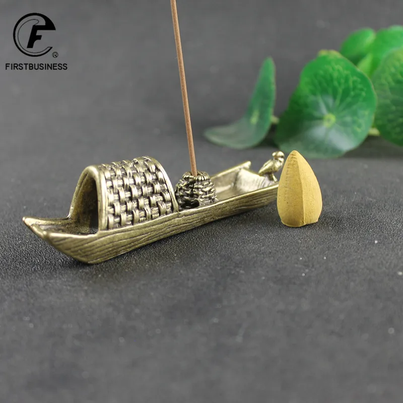 mini-bruleur-d'encens-en-cuivre-vintage-chinois-figurine-de-the-en-forme-de-bateau-artisanat-de-ceremonie-du-the-en-laiton-decoration-d'interieur