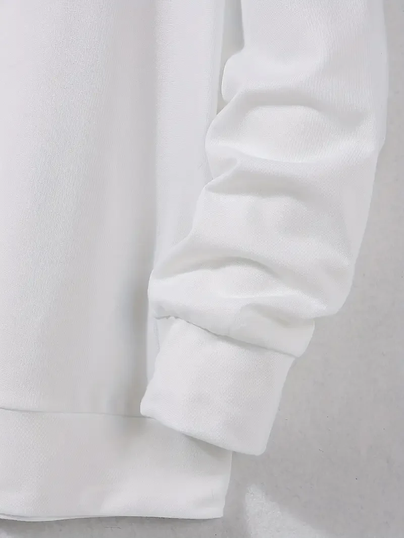 Men's autumn and winter fashionable casual loose cartoon bear graphic printed long sleeved round neck sweatshirt