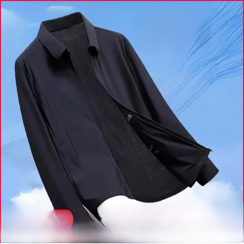 

High-End Lightweight Ice Silk Men's Jaet UPF50 Sun Protection Faionable Urban Sle Stand Fit Spring Summer Outerwear