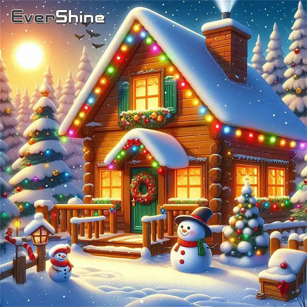 Evershine Diamond Painting House Landscape Embroidery DIY Ne