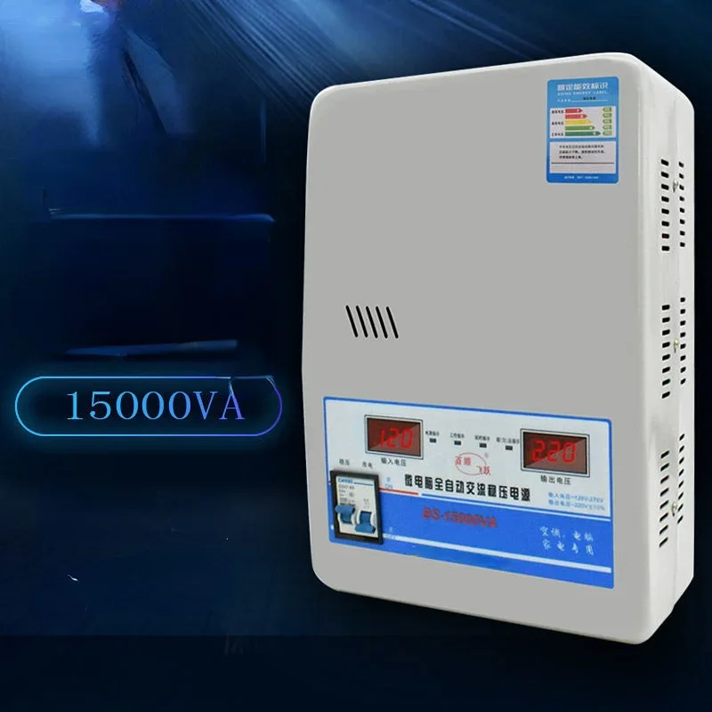 Stabilizator napięcia 15KVa z napięciem wejściowym 130 V-270 V i wyjściem 220 V Automatyczny zasilacz stabilizowany do użytku domowego Sprzęt narzędziowy
